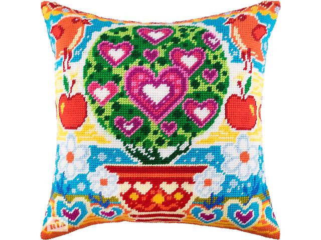 Набір для вишивання декоративної подушки Чарівниця Дерево кохання 40×40 см V-181