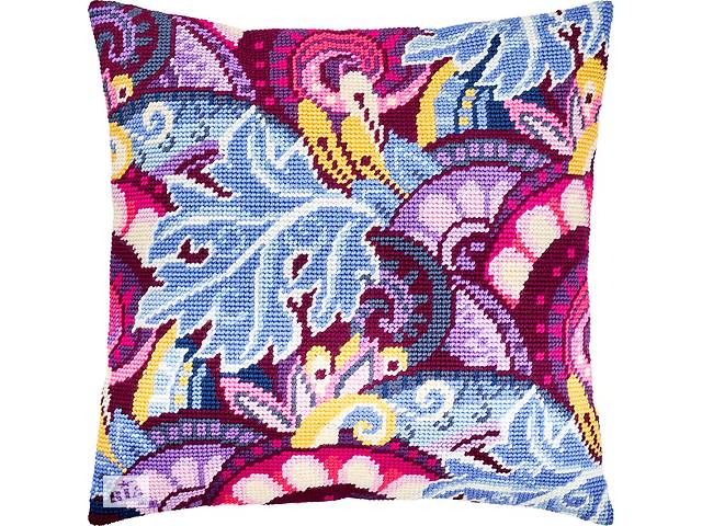 Набір для вишивання декоративної подушки Чарівниця Фіолетова казка 40×40 см V-195