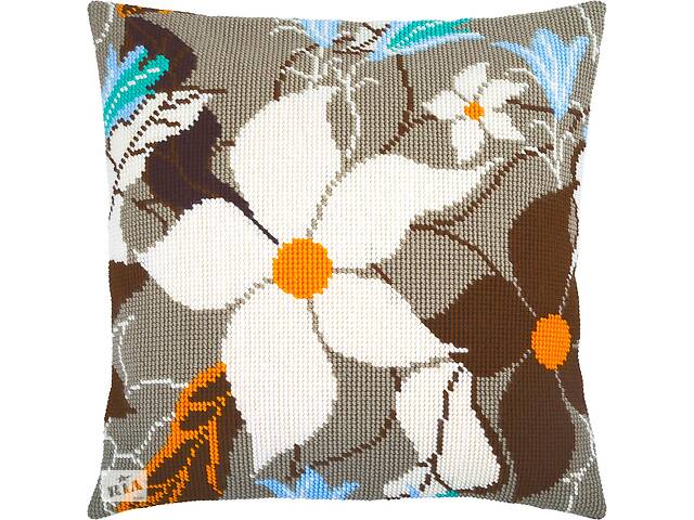 Набір для вишивання декоративної подушки Чарівниця Квітка ванілі 40×40 см V-215