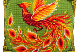 Набір для вишивання декоративної подушки Чарівниця Китайський птах 40×40 см V-292