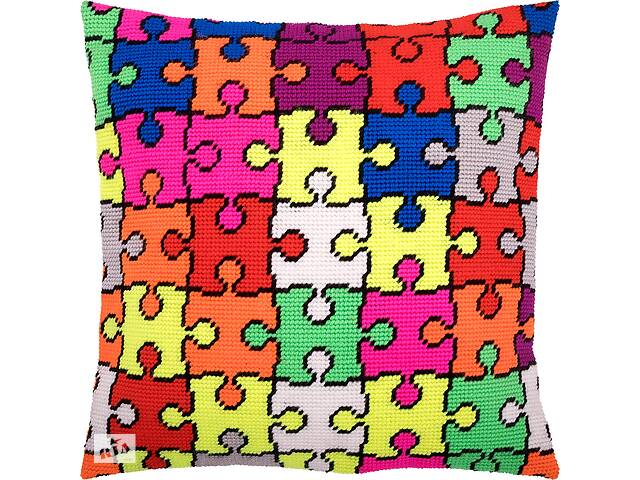 Набір для вишивання декоративної подушки Чарівниця Мозаїка 40×40 см V-217