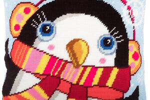 Набір для вишивання декоративної подушки Чарівниця Пінгвін 40×40 см V-253