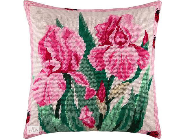 Набір для вишивання декоративної подушки Чарівниця Рожевий півник 40×40 см V-10