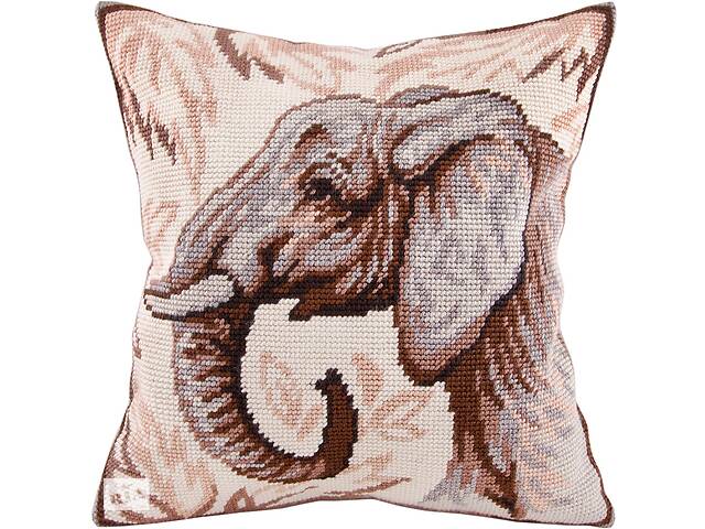 Набір для вишивання декоративної подушки Чарівниця Слон 40×40 см V-73