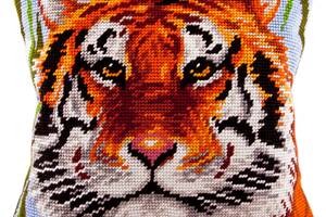 Набір для вишивання декоративної подушки Чарівниця Тигр 40×40 см V-75