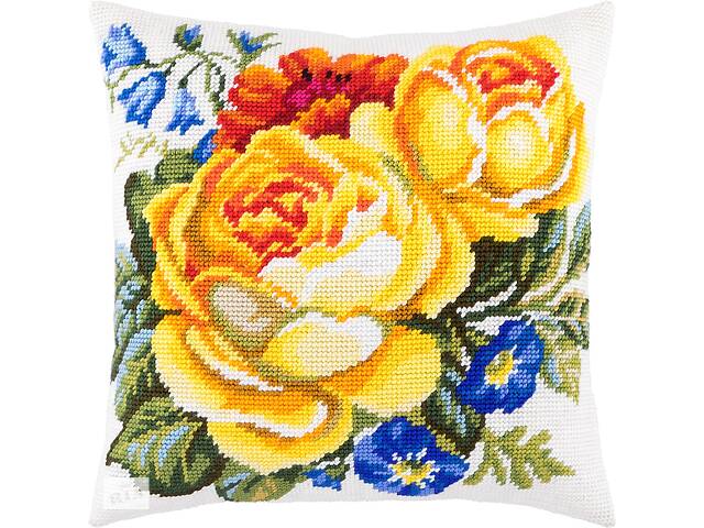 Набір для вишивання декоративної подушки Чарівниця Улюблені троянди 40×40 см V-139