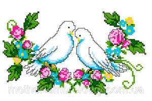 Набір для вишивання нитками хрестом 'Весільні голуби' любов кільце квіти нитки муліне голка з малюнком