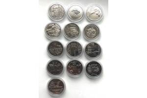 Набір монет в капсулах Collection Збройні Сили України 20.2 мм 13 шт Сріблястий (hub_q4wbp8)