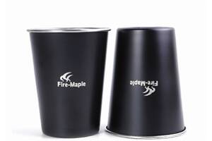 Набір стаканів 2 шт з нержавіючої сталі Fire-Maple Antarcti cup Black (cupB)