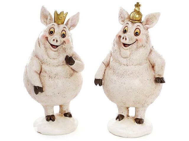 Набор 2 декоративных фигурки Королевские свинки 7х65х135 см Bona DP42075