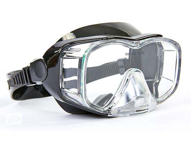 Набор для плавания маска с трубкой Zelart M307-SN124-SIL Black (ZA04023)