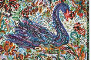 Набор для вышивки бисером на натуральном художественном холсте Абрис Арт На сказочном озере AB-476