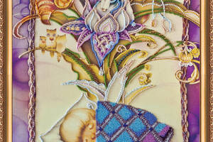 Набор для вышивки бисером на натуральном художественном холсте Абрис Арт Колыбельная AB-374