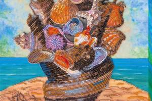 Набор для вышивки бисером на натуральном художественном холсте Абрис Арт Море с собой AB-671