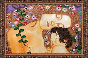 Набор для вышивки бисером на натуральном художественном холсте Абрис Арт Мать и дитя AB-214
