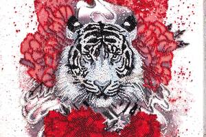 Набор для вышивки бисером на натуральном художественном холсте Абрис Арт Бай-ху Белый тигр AB-814