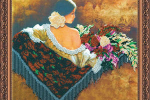 Набор для вышивки бисером на натуральном художественном холсте Абрис Арт Сеньорита AB-110