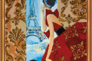 Набор для вышивки бисером на натуральном художественном холсте Абрис Арт Окно в Париж AB-274
