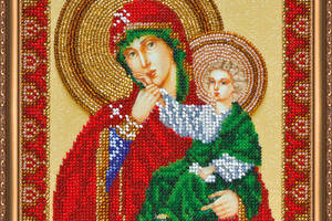 Набор для вышивки бисером на натуральном художественном холсте Абрис Арт Икона Божией матери Отрада или Утешение AB-339
