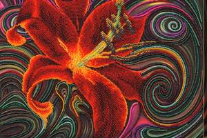 Набор для вышивки бисером на натуральном художественном холсте Абрис Арт Чудесная лилия AB-558