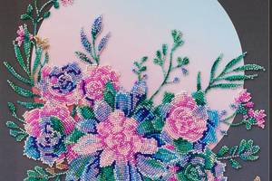 Набор для вышивки бисером на натуральном художественном холсте Абрис Арт Лунные цветы AB-824