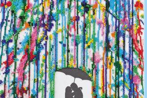 Набор для вышивки бисером на натуральном художественном холсте Абрис Арт Дождь для влюбленных AB-820