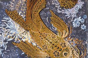 Набор для вышивки бисером на натуральном художественном холсте Абрис Арт Денежная рыбка AB-823