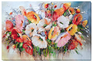 Набор для вышивки бисером 'Нежные цветы' Abris Art AB-805 40х27 см
