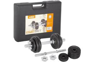 Набор гантелей в кейсе пара LiveUP DUMBBELL SET черный LS2322B-15KGS