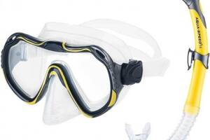 Набор маска и трубка Aqua Speed Java + Elba 8206 Желтый OSFM 5908217682062