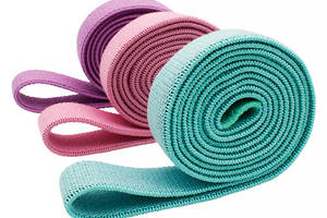 Набор резинок для фитнеса AOLIKES RB-3609 3шт Green+Pink+Violet