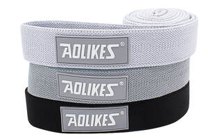 Набор резинок для фитнеса AOLIKES RB-3609 3шт Light gray+Gray+Black