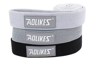 Набор резинок для фитнеса AOLIKES RB-3609 3шт Light gray+Gray+Black (12063-67047)