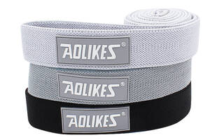 Набор резинок для фитнеса AOLIKES RB-3609 3шт Light gray+Gray+Black (12063-71790)