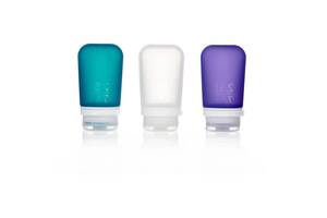 Набор силиконовых бутылочек Humangear GoToob+ 3-Pack Medium Clear/Purple/Teal (1054-022.0040)