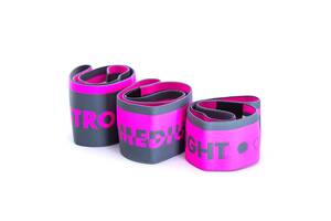 Набор тканевых резинок для фитнеса и спорта MadMax MFA-305 Hiploop set 3 pcs Grey/Pink