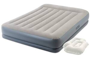 Надувная кровать Intex 64118-2, 152 х 203 х 30 см, встроенный электронасос, подушки. Двухспальная