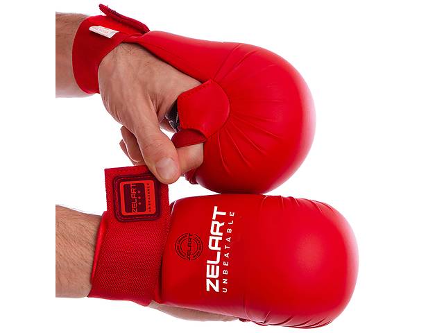 Накладки перчатки для карате BO-7250 Zelart XS Красный (37429098)
