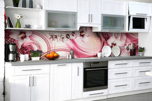 Наклейка на скіналі Zatarga на кухню «Багровий танець» 600х2500 мм вінілова 3Д наклейка кухонний фартух самоклеюча
