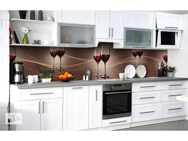Наклейка на скіналі Zatarga на кухню «Десертне вино» 600х2500 мм вінілова 3Д наклейка кухонний фартух самоклеюча