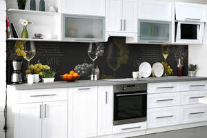 Наклейка на скинали Zatarga на кухню «Элегантный вкус» 600х2500 мм виниловая 3Д наклейка кухонный фартук самоклеящаяся