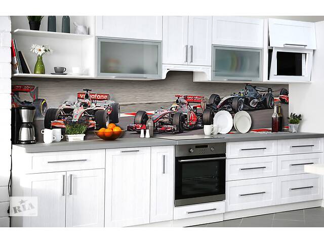 Наклейка на скинали Zatarga на кухню «Формула-1» 600х3000 мм виниловая 3Д наклейка кухонный фартук самоклеящаяся