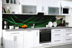 Наклейка на скинали Zatarga на кухню «Хвост павлина» 650х2500 мм виниловая 3Д наклейка кухонный фартук самоклеящаяся