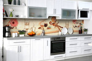 Наклейка на скинали Zatarga на кухню «Кухонные радости» 600х2500 мм виниловая 3Д наклейка кухонный фартук самоклеящаяся