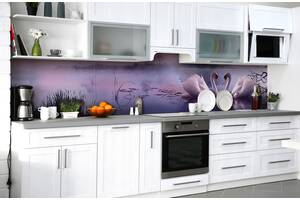 Наклейка на скинали Zatarga на кухню «Лебединая любовь» 600х2500 мм виниловая 3Д наклейка кухонный фартук самоклеящаяся