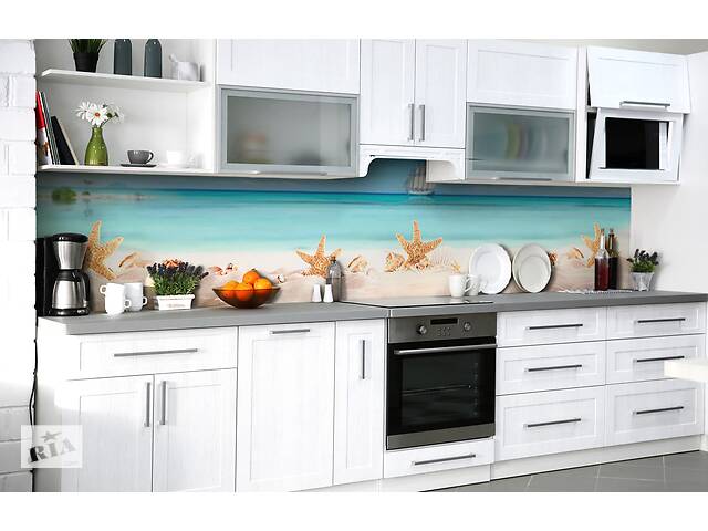Наклейка на скинали Zatarga на кухню «Морские звёзды» 600х3000 мм виниловая 3Д наклейка кухонный фартук самоклеящаяся
