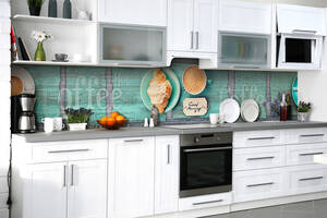 Наклейка на скіналі Zatarga на кухню «Міндальний круасан» 600х2500 мм вінілова 3Д наклейка кухонний фартух...