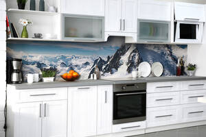 Наклейка на скинали Zatarga на кухню «Неприступная вершина» 600х2500 мм виниловая 3Д наклейка кухонный фартук