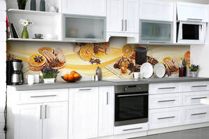 Наклейка на скинали Zatarga на кухню «Осенний глинтвейн» 600х2500 мм виниловая 3Д наклейка кухонный фартук самоклеящаяся