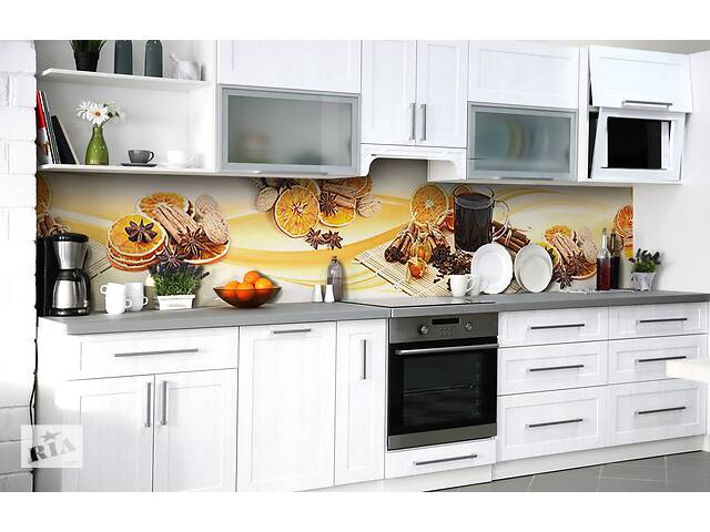 Наклейка на скинали Zatarga на кухню «Осенний глинтвейн» 650х2500 мм виниловая 3Д наклейка кухонный фартук самоклеящаяся